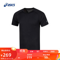 ASICS 亚瑟士 运动T恤男子ACTIBREEZE短袖透气吸湿舒适 2031E301-001 黑色 XL