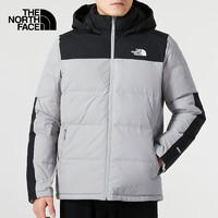 The North Face北面羽绒服男装秋冬防风防寒550蓬保暖拼色鹅绒羽绒夹克外套 A91/灰色 XXXL