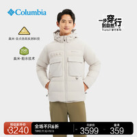 Columbia哥伦比亚户外男子穿行鹅绒700蓬羽绒服WE9639 278米白色 XL(185/104A)