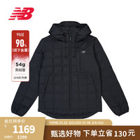 NEW BALANCE男款冬季潮流时尚保暖连帽羽绒服 BK NPD45151 L