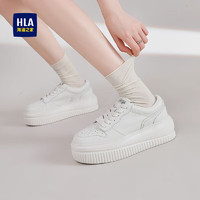 HLA 海澜之家 女鞋增高板鞋韩版潮流百搭休闲鞋HDAYXW2ACW202 米色37