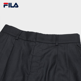 FILA 斐乐女士梭织长裤时尚休闲基础简约直筒裤 传奇蓝-NV 175/74A/XL