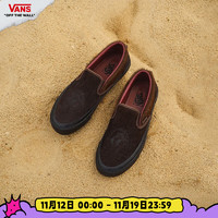 VANS范斯 Randomevent联名Slip-On潮流街头复古咖色板鞋 咖啡色 41