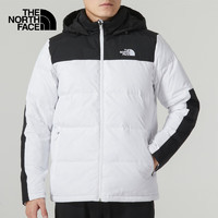 The North Face北面羽绒服男装秋冬防风防寒550蓬保暖拼色鹅绒羽绒夹克外套 FN4/白色 XXL