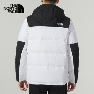 The North Face北面羽绒服男装秋冬防风防寒550蓬保暖拼色鹅绒羽绒夹克外套 FN4/白色 XXL