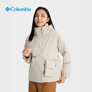 哥伦比亚 女穿行金点700蓬鹅绒内胆三合一防水冲锋衣WR3411 278米白色 M(160/84A)