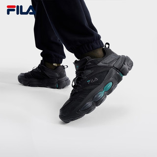 斐乐（FILA）ET异行鞋男鞋复古运动鞋休闲鞋厚底鞋 黑-BK 40.5