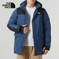 The North Face北面羽绒服男款秋冬户外登山服防风保暖中长款550蓬鹅绒夹克 HDC/蓝色 3XL