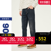 杰克·琼斯（JACK&JONES）秋季男士时尚修身弹力牛仔裤子长裤男装 深牛仔蓝JID3 DARK DENIM BLUE 175/80A/MR