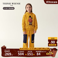 Teenie Weenie Kids小熊童装男女童宝宝宽松连帽卫衣 黄色 150cm