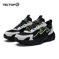 探拓（TECTOP）户外运动鞋 款保暖防滑通勤休闲鞋 男款经典黑/翡翠绿 43