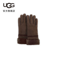 UGG女士配饰系列舒适纯色保暖手套17371BX BCDR | 焦木色 S