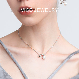 VIGG JEWELRY VIGG枝蔓项链女锁骨链淡水珍珠配饰