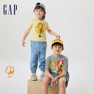 【加菲猫联名】Gap男女幼童短袖659068儿童装纯棉T恤