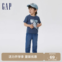 【游戏T】Gap男幼童夏季款立体鲨鱼印花短袖上衣598620儿童装T恤