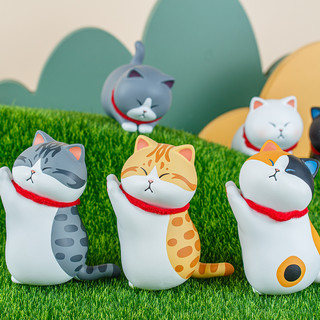 猫猫对掌系列盲盒潮流创意磁吸手办头部可动公仔玩具