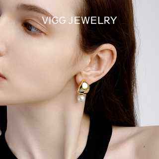 VIGG JEWELRY VIGG皓月耳钉女高级小众独特耳环2023爆款个性设计耳饰品