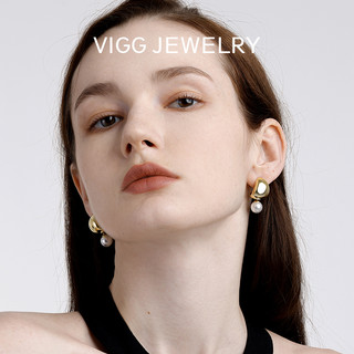 VIGG JEWELRY VIGG皓月耳钉女高级小众独特耳环2023爆款个性设计耳饰品