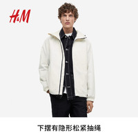 H&M HM男装夹克户外尼龙防风疏水连帽外套1160969