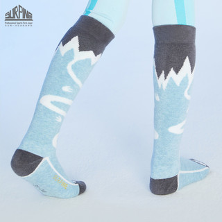 SURPINE 松野湃 儿童滑雪袜吸湿保暖童趣羊毛长筒户外运动袜长袜子