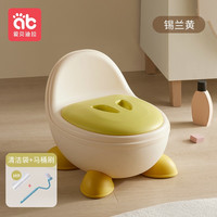 AIBEDILA 爱贝迪拉 儿童马桶宝宝坐便器婴儿仿真马桶如厕训练婴幼儿尿盆宝宝 PP款硬垫黄