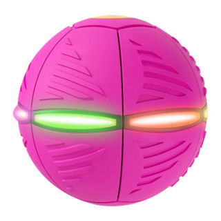 华诗孟 魔幻飞碟球弹力脚踩球发光球户外运动球类飞盘带6灯变形发泄球