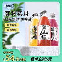 HOPE WATER 好望水 望山楂 3味混合礼盒果汁饮料天然气泡苏打维生素汽水 300ml*6瓶（混合装）