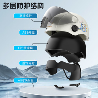依斯卡3C认证款电动车头盔骑行头盔帽四季轻便式均码四季通用白色