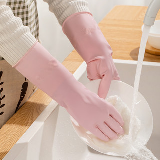 云蕾 家务清洁手套防水防滑橡胶手套1双厨房洗碗乳胶手套颜色