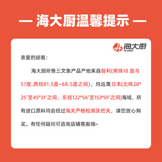 海大厨 冷冻智利三文鱼段240g（2段）大西洋鲑鱼 生鲜鱼类