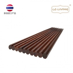 LC LIVING 泰国LC Living · MP8287八角形马拉斯木木筷5双装（头直径9mm,尖直径2mm，长230mm）