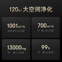 树新风 T2 空气净化器 家用卧室除甲醛除菌去烟雾霾大空间净化机