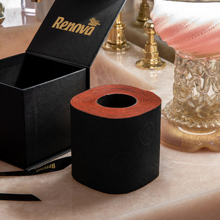 Renova 高级彩色厕纸红黑魔盒双色檀香卷纸宿舍卫生纸卫生间卷筒纸