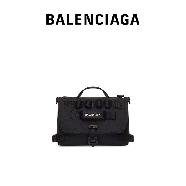 BALENCIAGA ARMY男士品牌标识休闲邮差包
