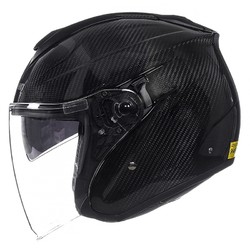 MARUSHIN 马鲁申 新款碳纤维摩托车夏季踏板车四分之三头盔 L11 黑色碳纤 XL