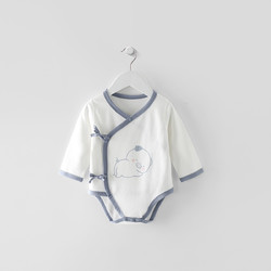 BALIPIG 巴厘小猪 婴儿包屁衣长袖0一3新生儿连体衣和尚服季宝宝衣服三角哈衣纯