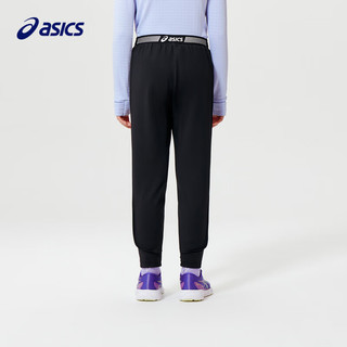 asics/亚瑟士童装20男女儿童运动宽松舒适保暖针织长裤 001黑色 140cm