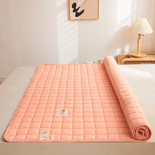 南极人水洗棉新疆棉床垫床褥子双人家用可折叠防滑床护垫四季软床垫被 粉玉 180x200cm
