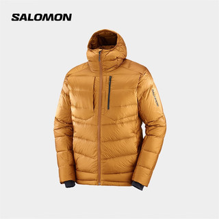萨洛蒙（Salomon）男款 户外运动休闲轻量保暖外套羽绒服 ELIXIR ULTRA DOWN PARKA 橡胶色 C21036 L