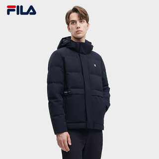 FILA 斐乐 男士羽绒服2023冬时尚休闲连帽外套 传奇蓝-NV 185/104A/XXL