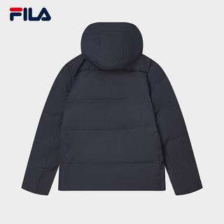 FILA 斐乐 男士羽绒服2023冬时尚休闲连帽外套 传奇蓝-NV 185/104A/XXL