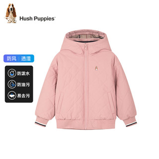 暇步士（Hush Puppies）童装男童女童棉服2023冬装儿童棉服保暖舒适三防科技面料 浅粉 120cm