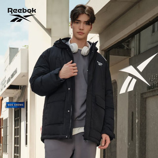 Reebok锐步男女经典复古宽松中长款派克服羽绒夹克 23FRC277UGH0 A/XL