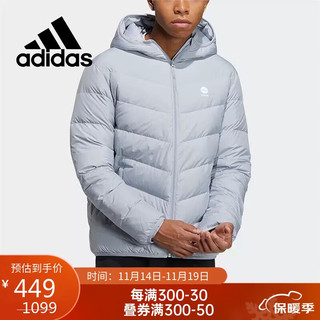 adidas 阿迪达斯 男装休闲运动防风保暖连帽外套羽绒服HY9637 A/2XL