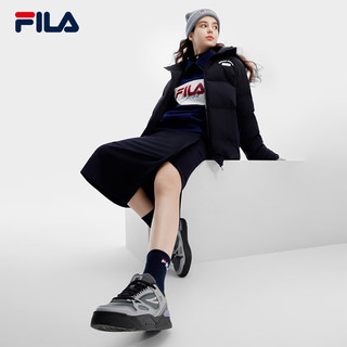 斐乐（FILA）女鞋SLAM摩登板鞋2023冬复古运动休闲鞋学院鞋 阴影灰/合金灰-DA 40