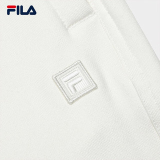 FILA 斐乐男士针织长裤时尚休闲简约宽松运动裤 陶瓷白-IV 170/80A/M