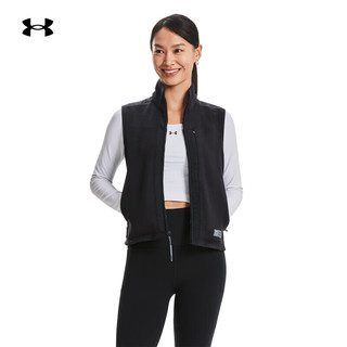 安德玛（UNDERARMOUR）秋冬Microfleece Maxx女子户外运动休闲马甲1379921 黑色001 XS