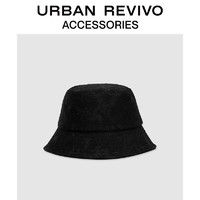URBAN REVIVO女士时髦休闲百搭简约渔夫帽UAWA30138 黑色 F
