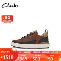 Clarks 其乐 型格系列男鞋复古潮流舒适耐磨透气休闲板鞋运动鞋 棕褐色 261734767 40