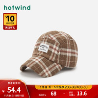hotwind 热风 秋季女士织标格子棒球帽 37花格子 F